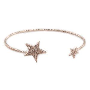 💖💖$8 SALE-Czech Crystal Stars 14k Rose Gold